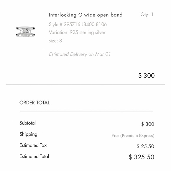 GUCCI INTERLOCKING WIDE OPEN BAND - Picture 7 of 7